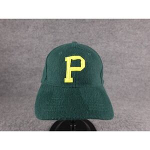 Portland‎ Gear Green Wool Blend Baseball Cap Yellow P Logo Adjustable Strap